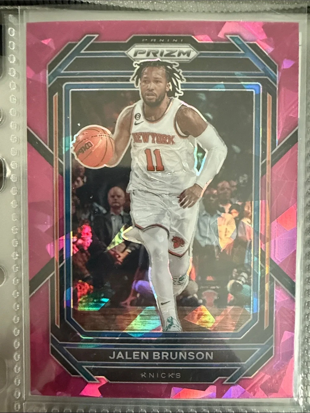 Panini Prizm Jalen Brunson Pink Parallel Basketball Card